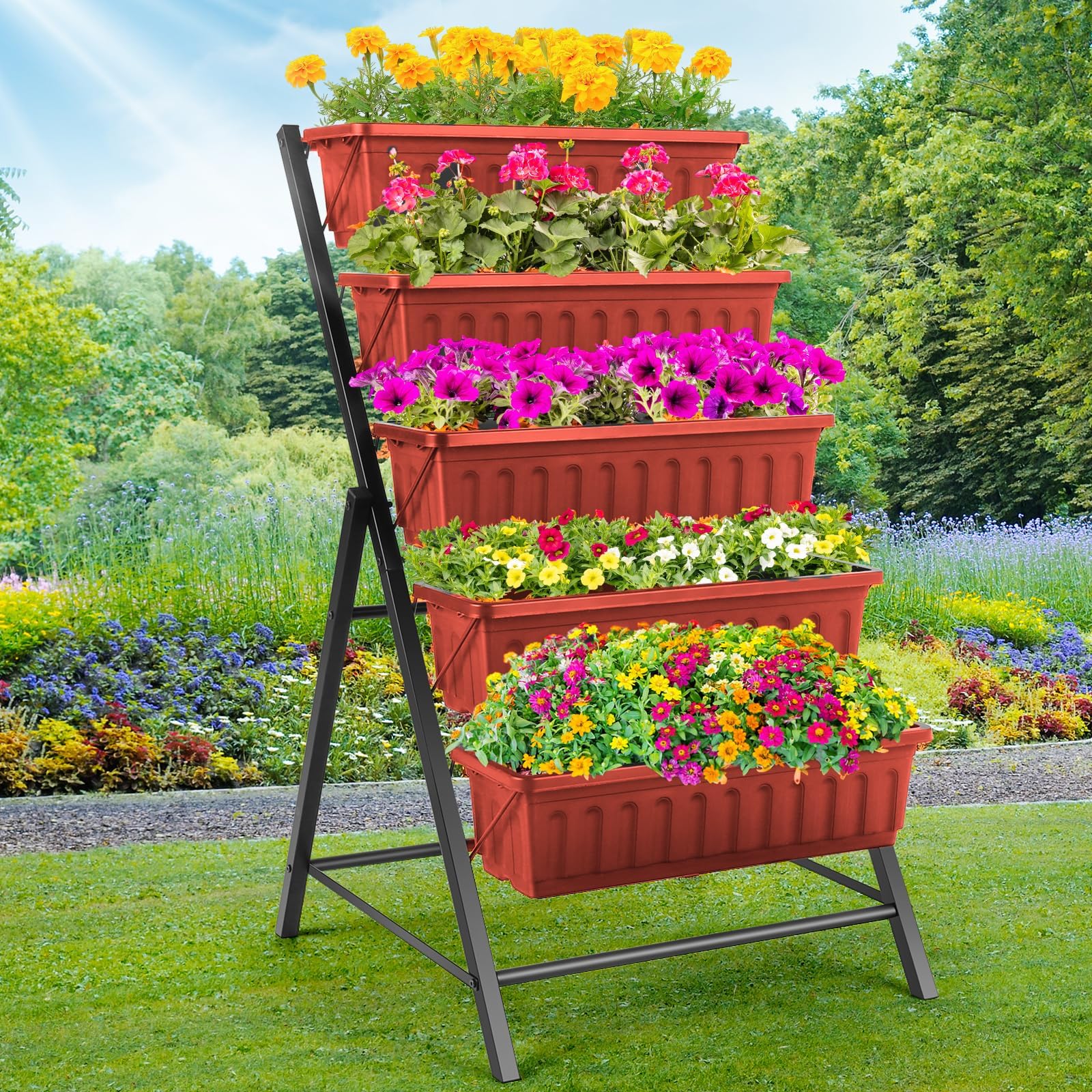 Amazon.com: Homdox 5-Tier Elevated Garden Bed- Freestanding